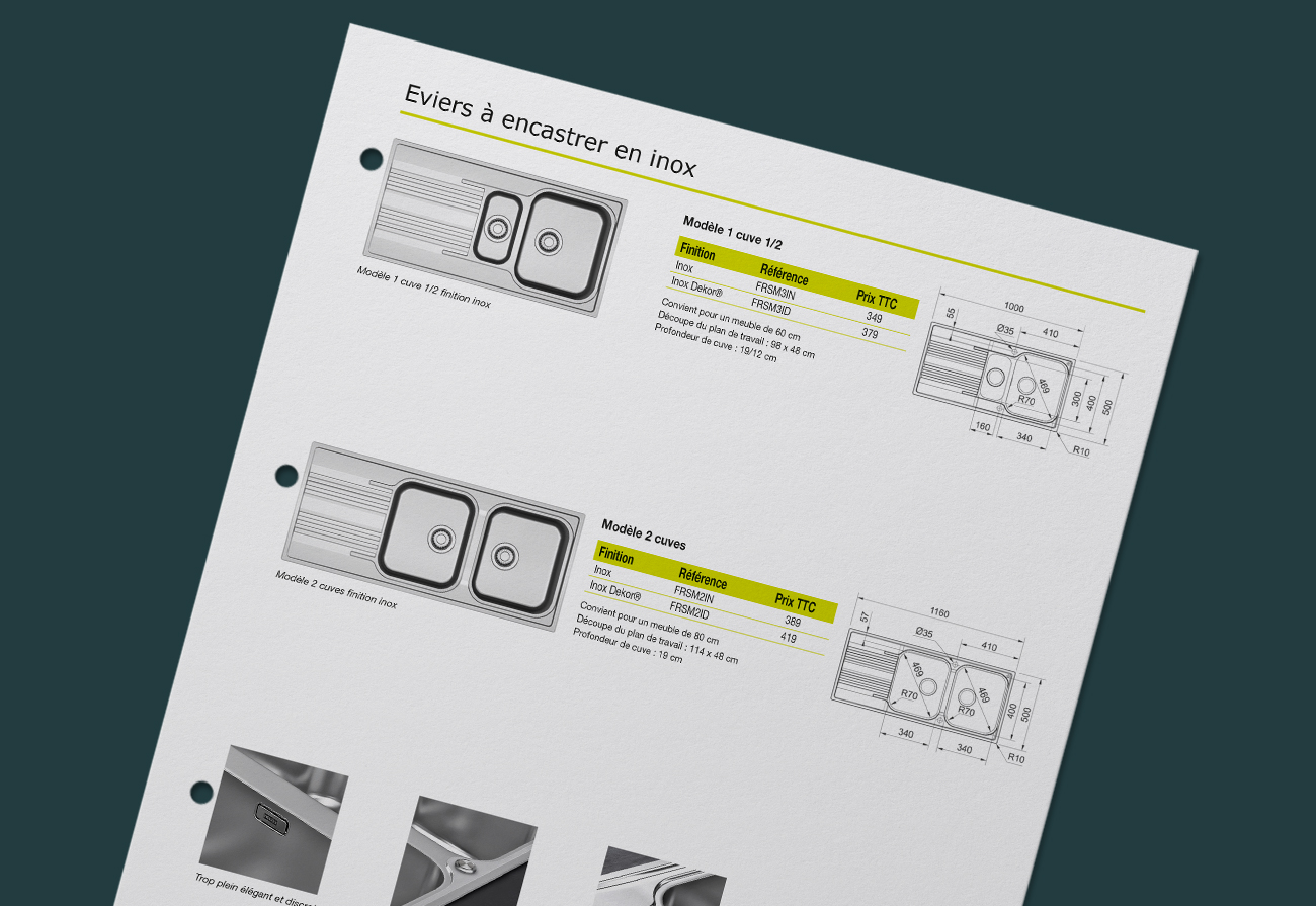 Détail d'une fiche produit automatisée dans InDesign avec EasyCatalog